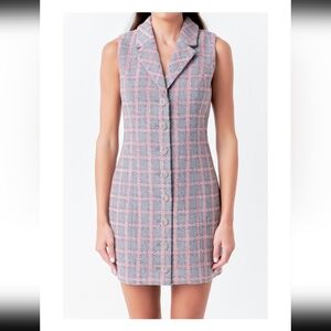 endless rose Tweed Sleveless Dress Size M